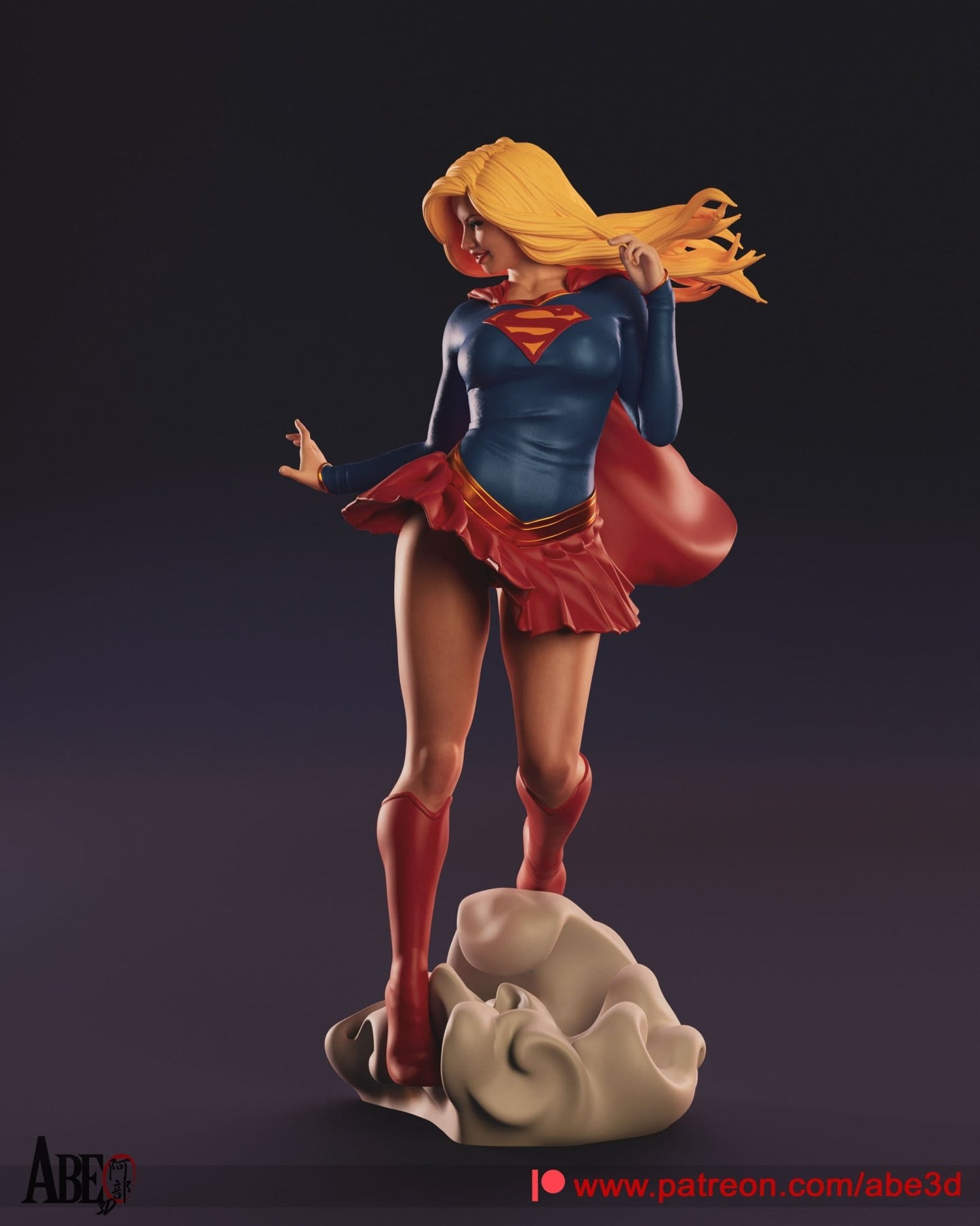 Supergirl v1 - Abe3D - Dark Forge Arts