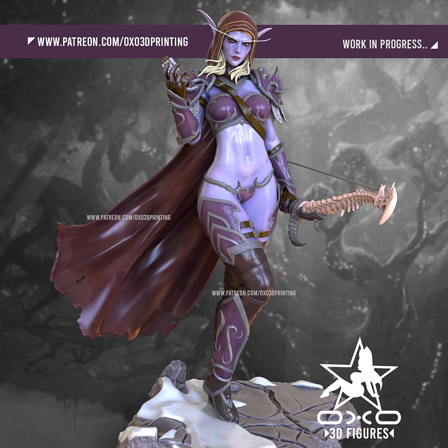 Sylvanas Windrunner and Bolvar Fordragon - OXO3D - Dark Forge Arts