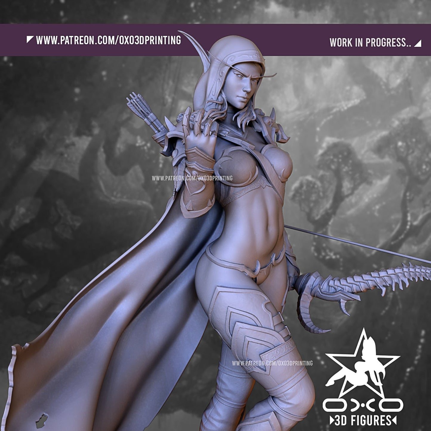 Sylvanas Windrunner and Bolvar Fordragon - OXO3D - Dark Forge Arts