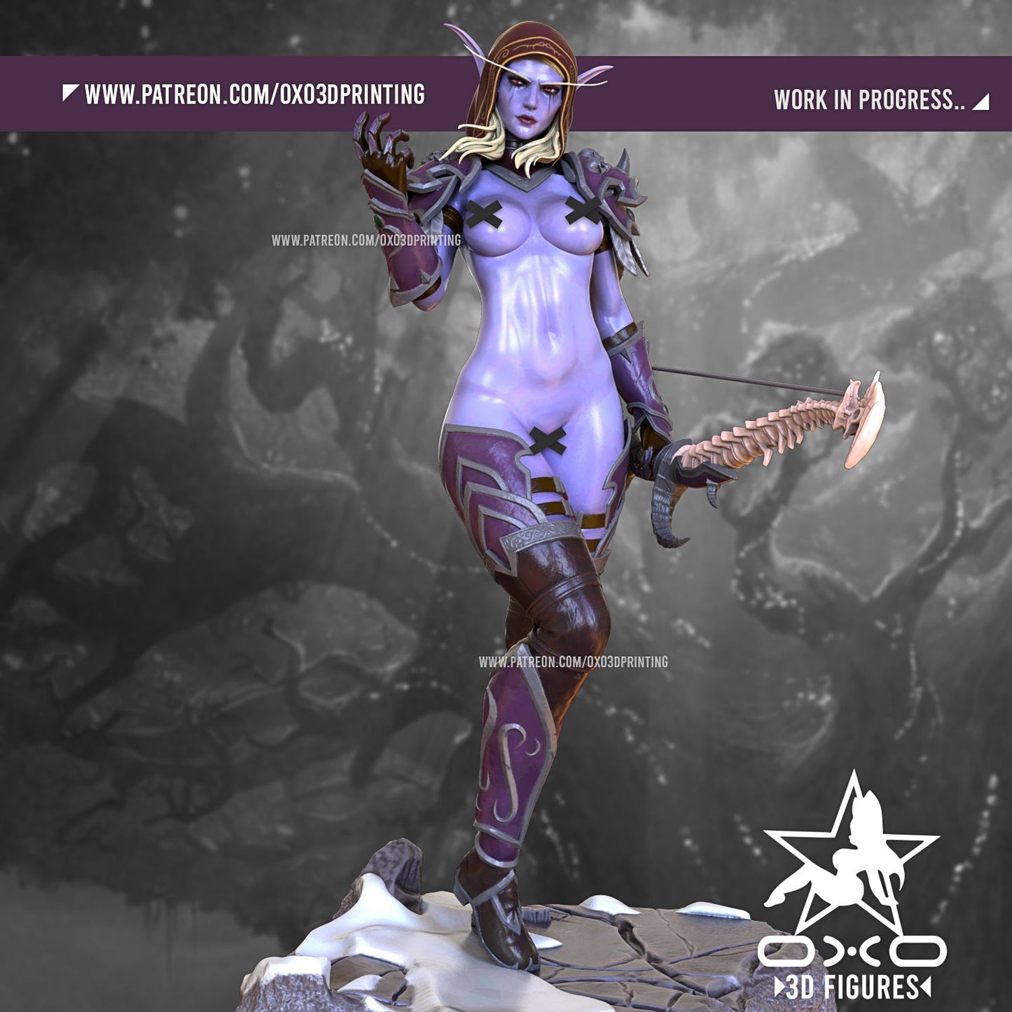 Sylvanas Windrunner and Bolvar Fordragon - OXO3D - Dark Forge Arts