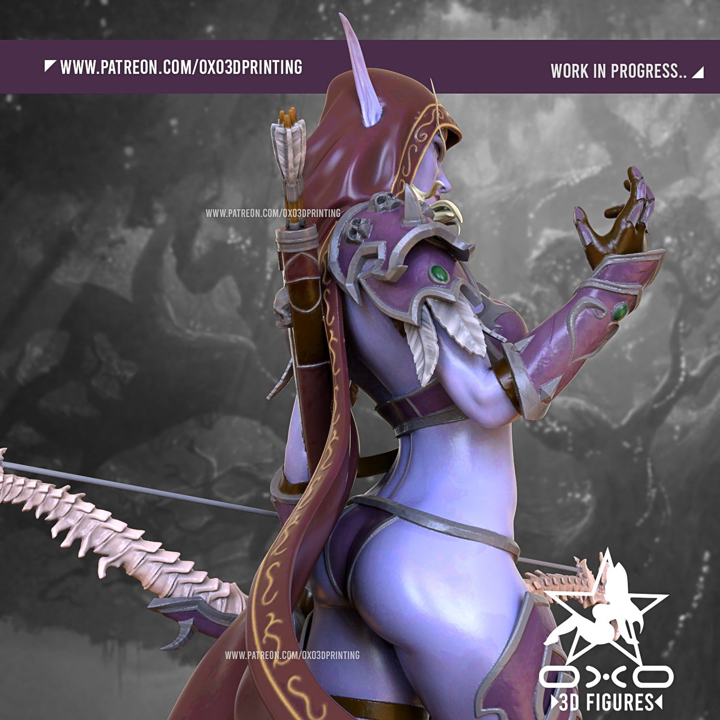 Sylvanas Windrunner and Bolvar Fordragon - OXO3D - Dark Forge Arts