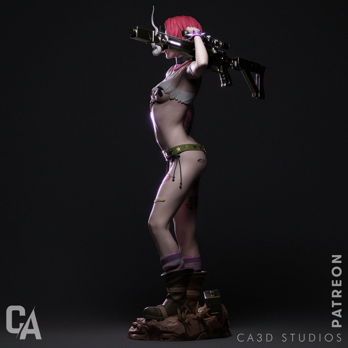 Tank Girl v2 - CA 3D Studios - Dark Forge Arts