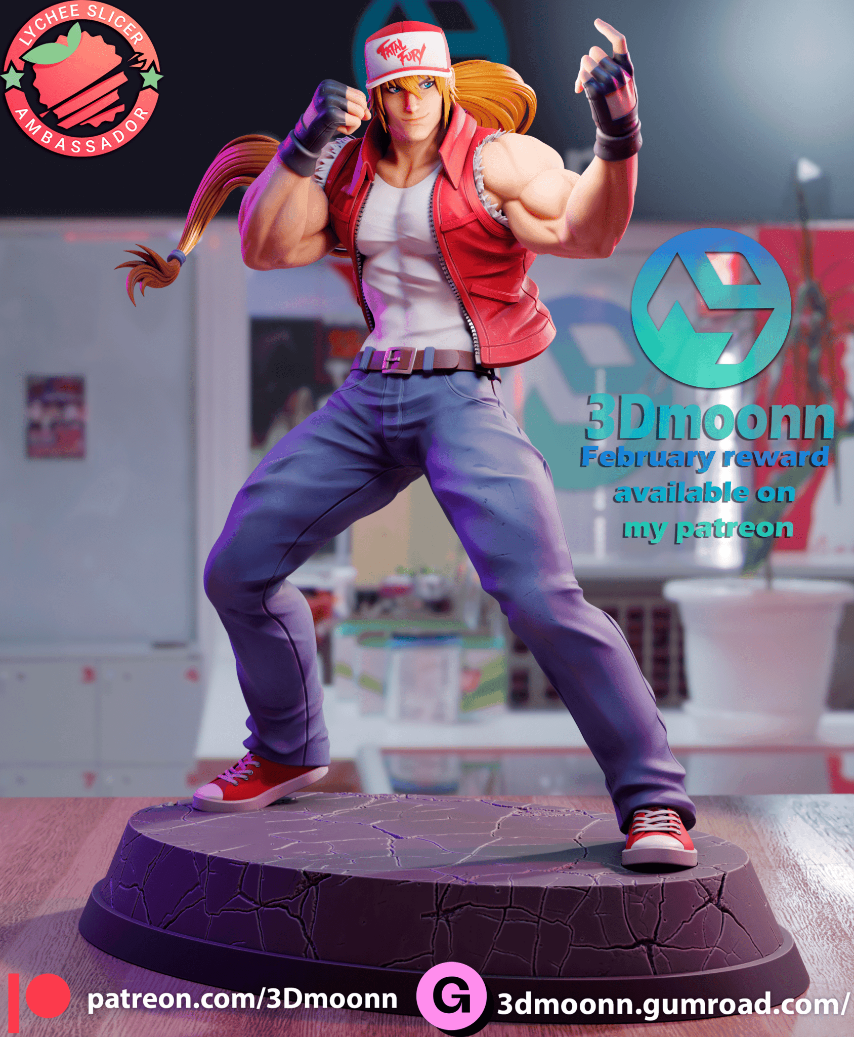 Terry Bogard - 3DMoonn - Dark Forge Arts