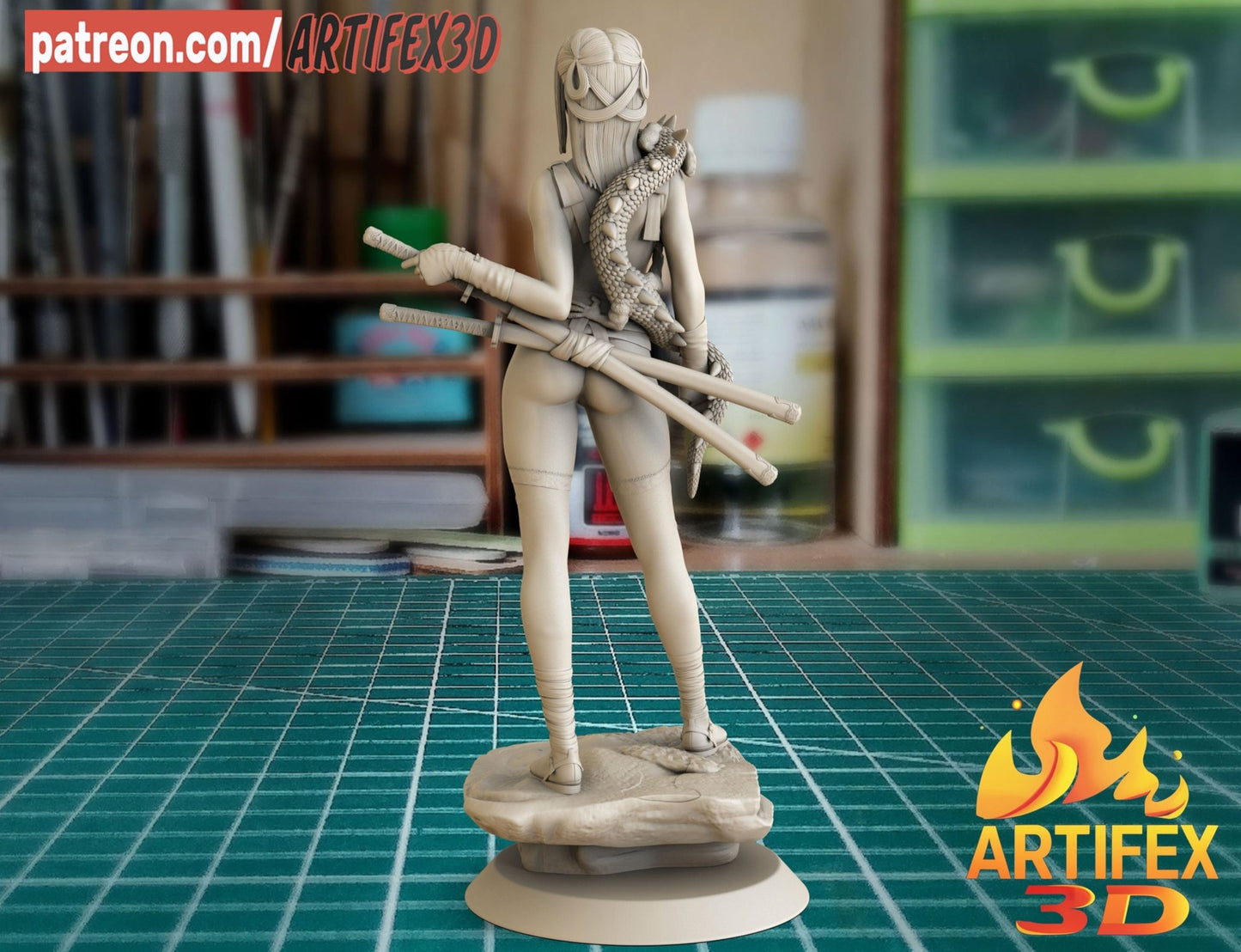 The girl and the dragon - Artifex3D - Dark Forge Arts