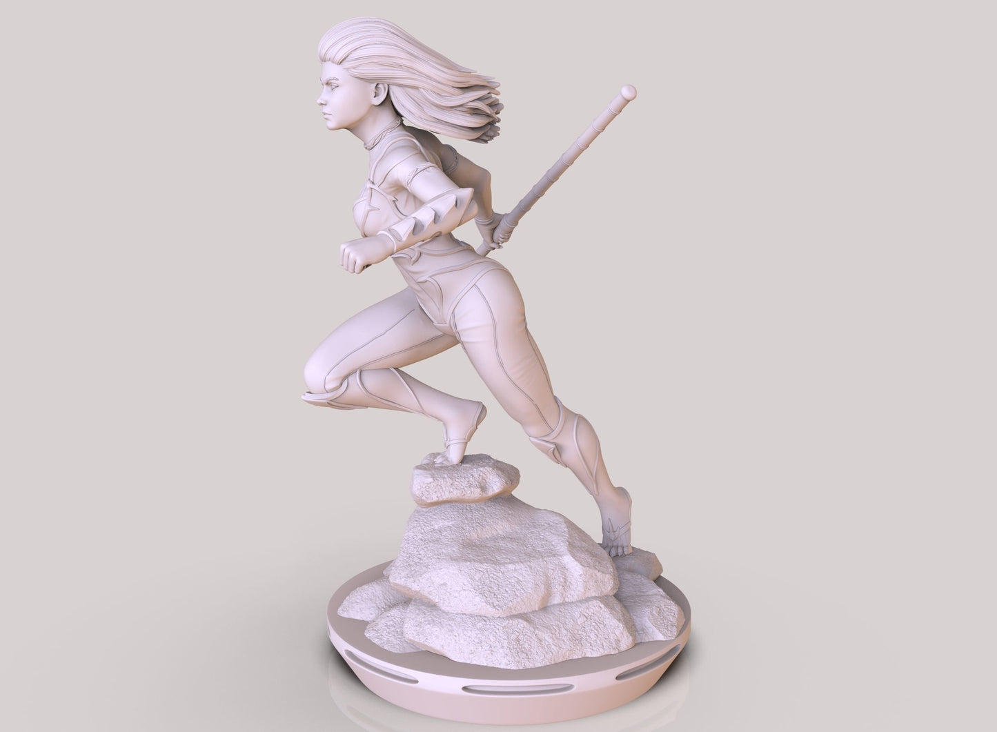 Estatua y miniatura de pin-up