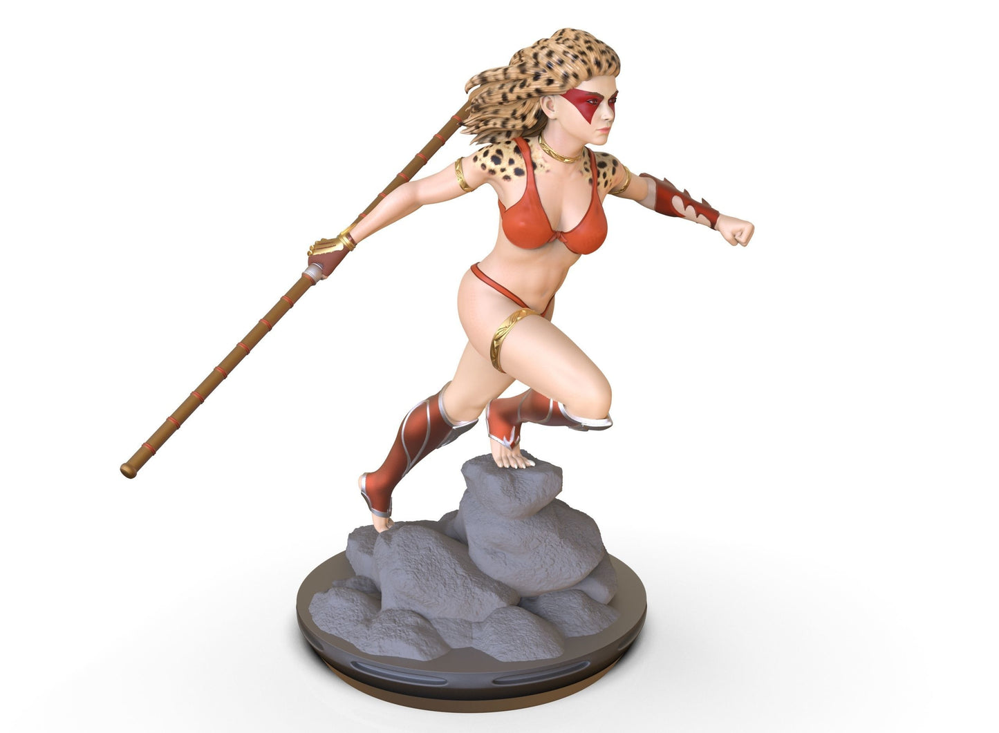 Estatua y miniatura de pin-up