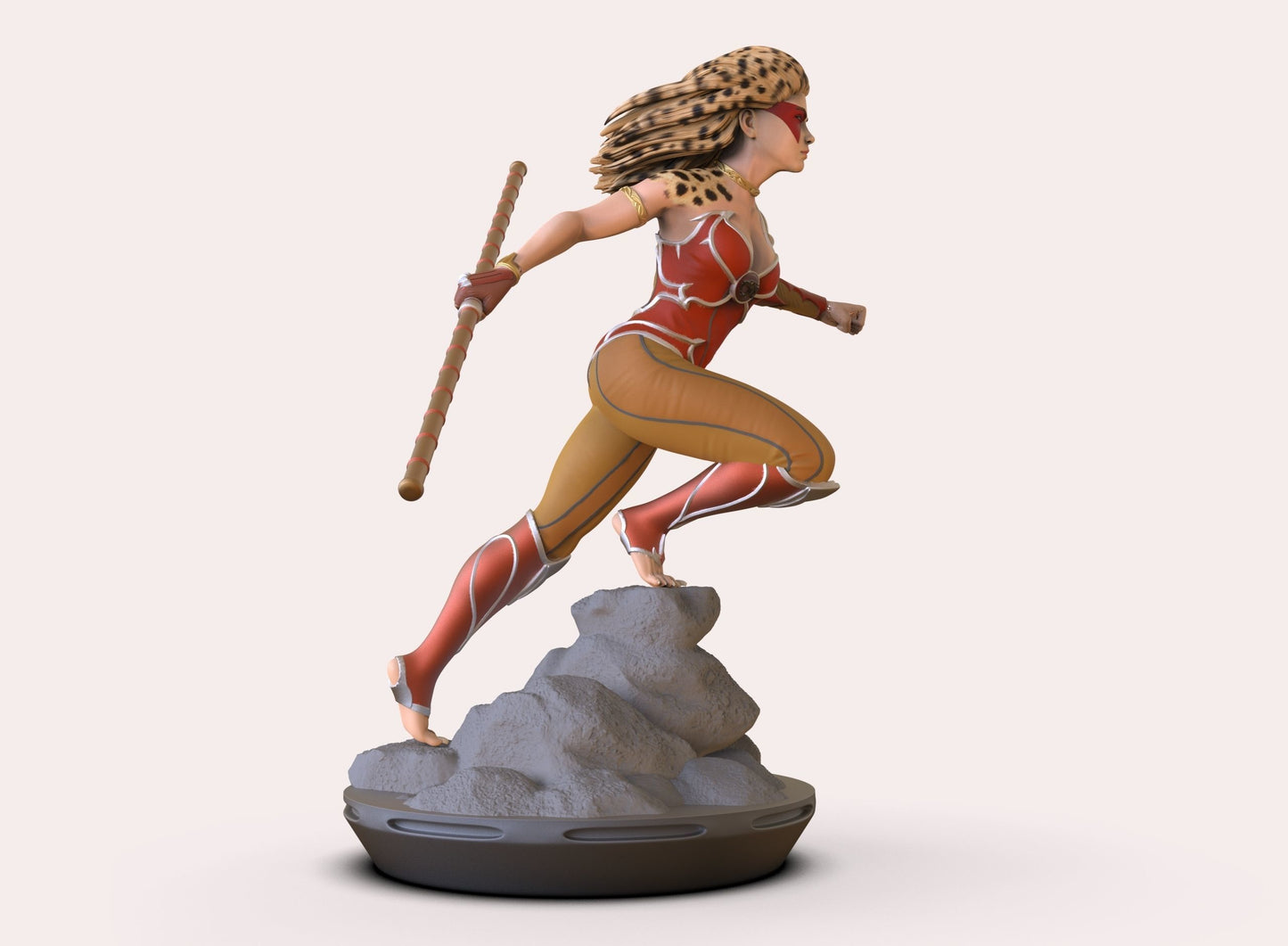 Estatua y miniatura de pin-up