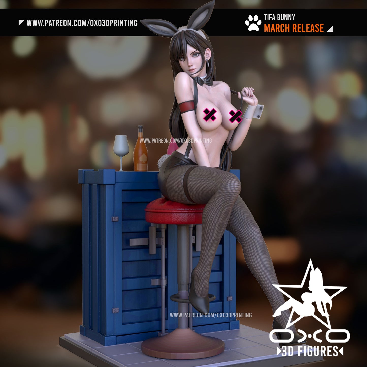Tifa Bunny - OXO3D - Dark Forge Arts