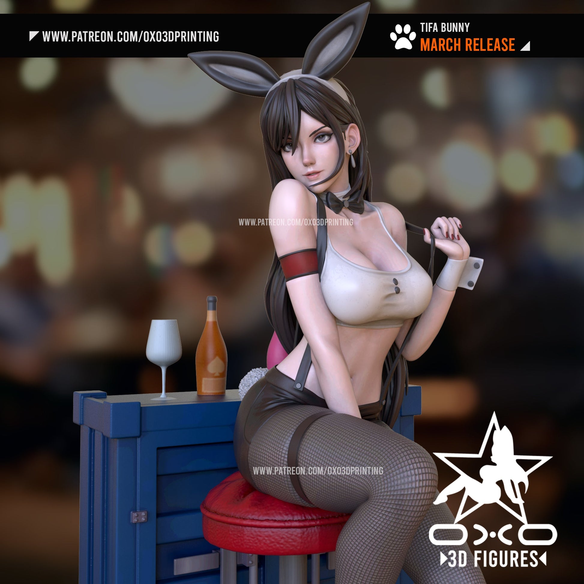 Tifa Bunny - OXO3D - Dark Forge Arts
