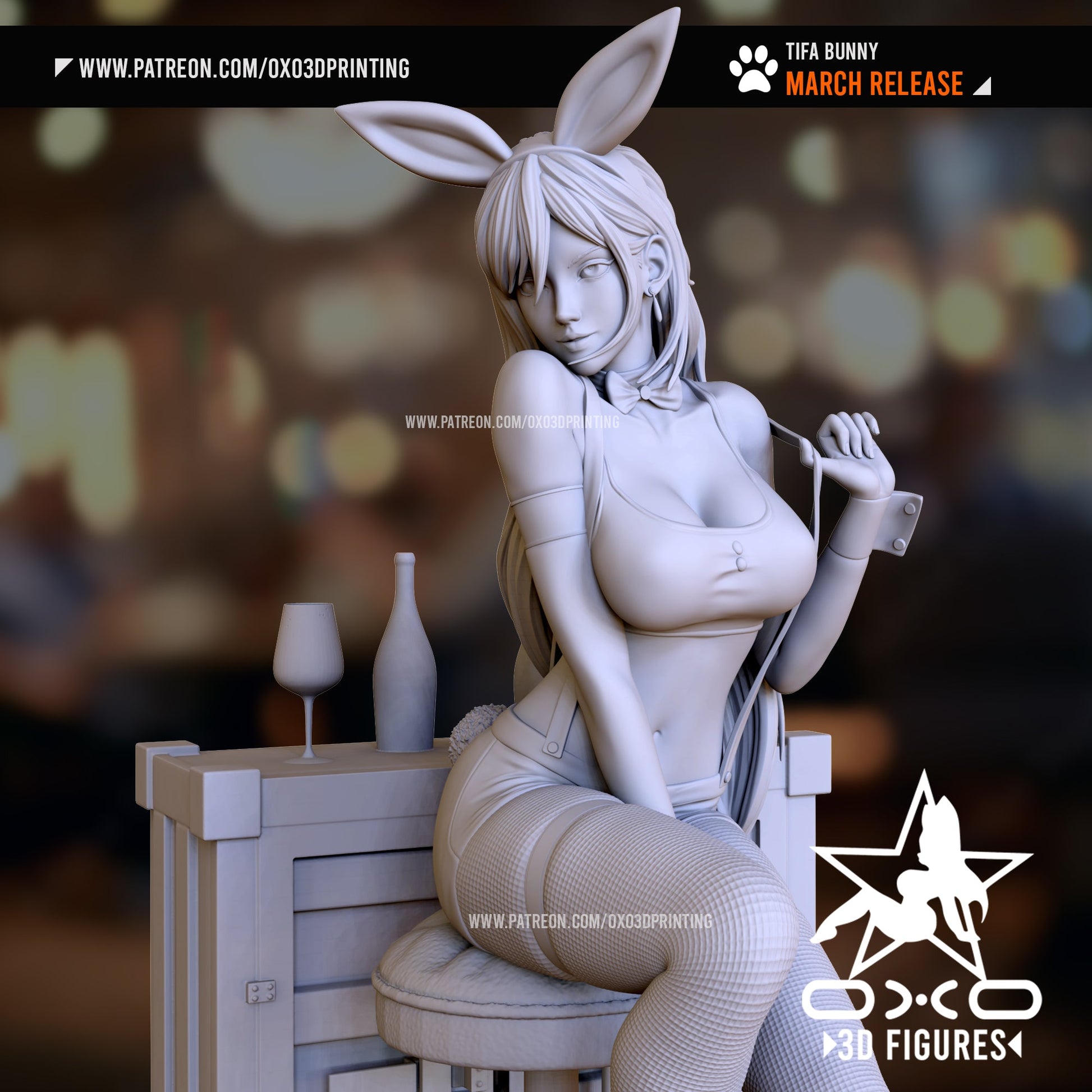 Tifa Bunny - OXO3D - Dark Forge Arts
