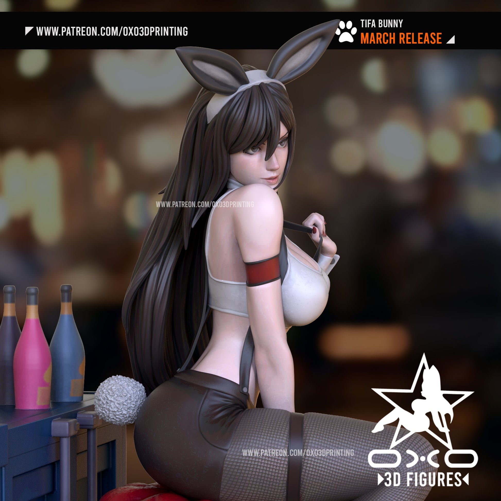Tifa Bunny - OXO3D - Dark Forge Arts