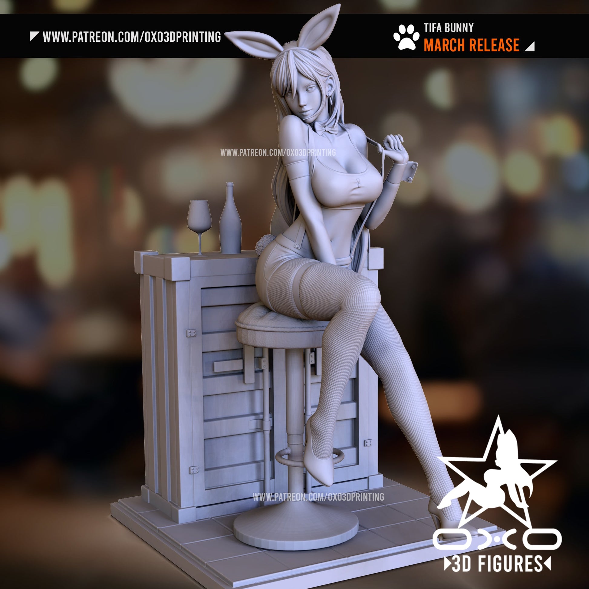 Tifa Bunny - OXO3D - Dark Forge Arts