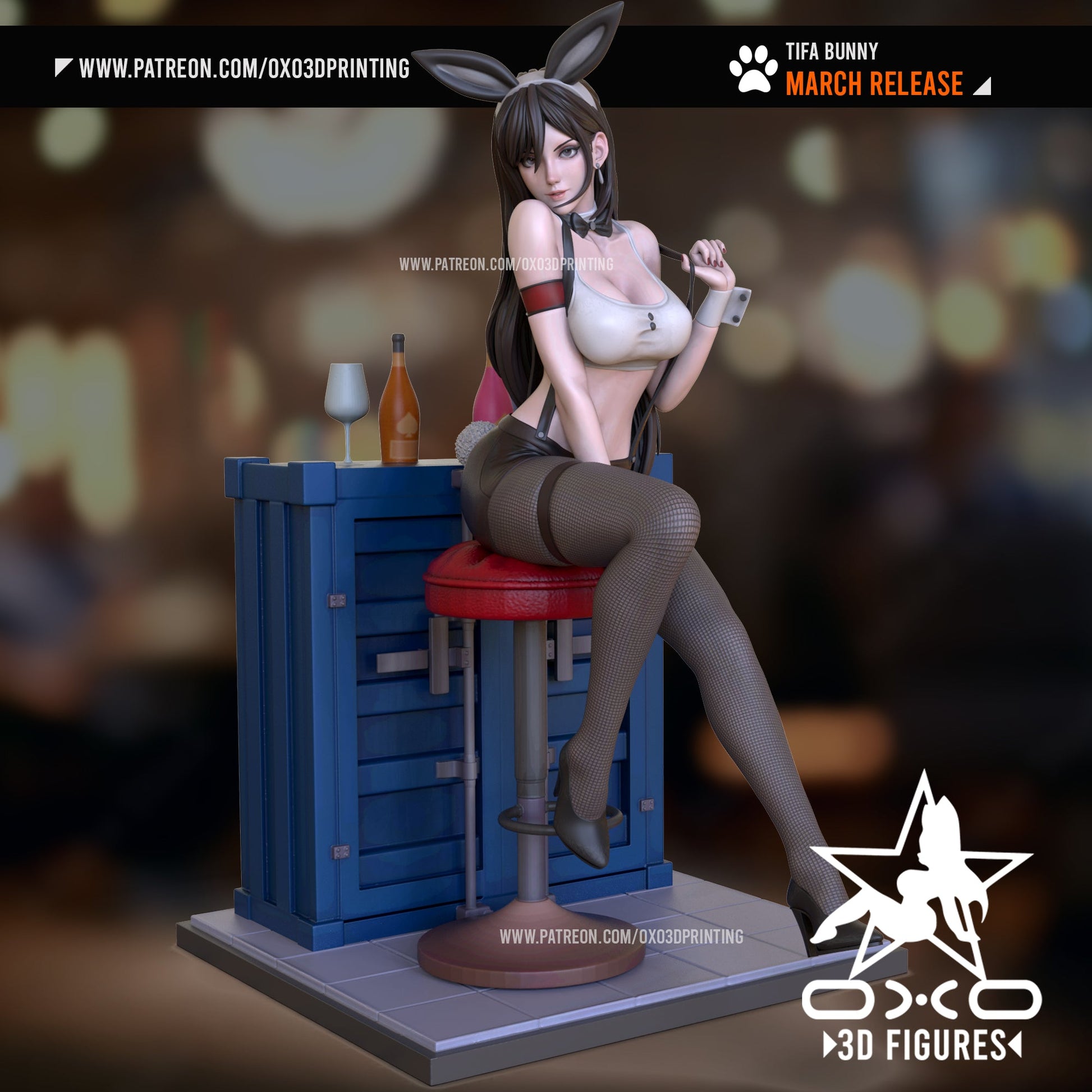 Tifa Bunny - OXO3D - Dark Forge Arts
