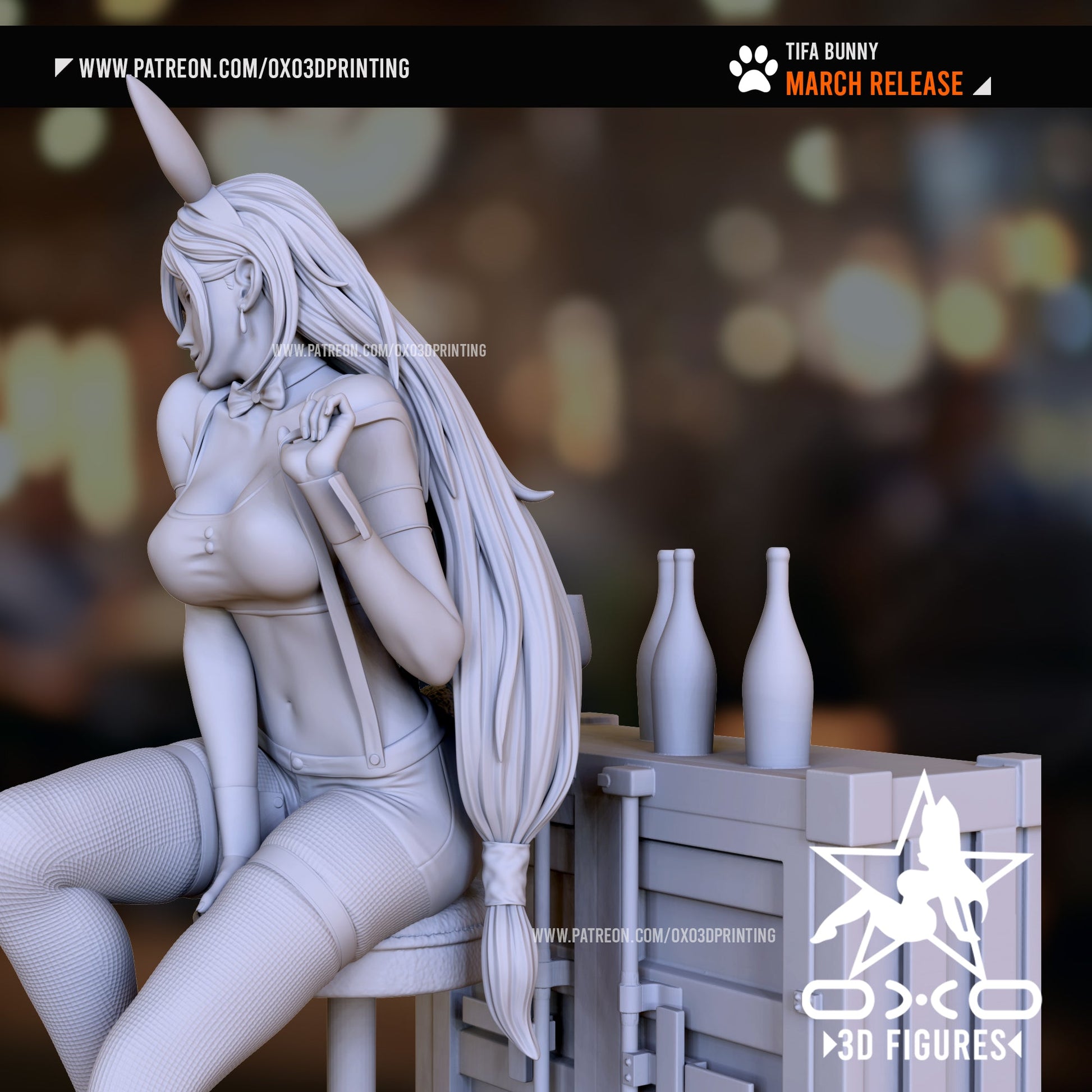 Tifa Bunny - OXO3D - Dark Forge Arts