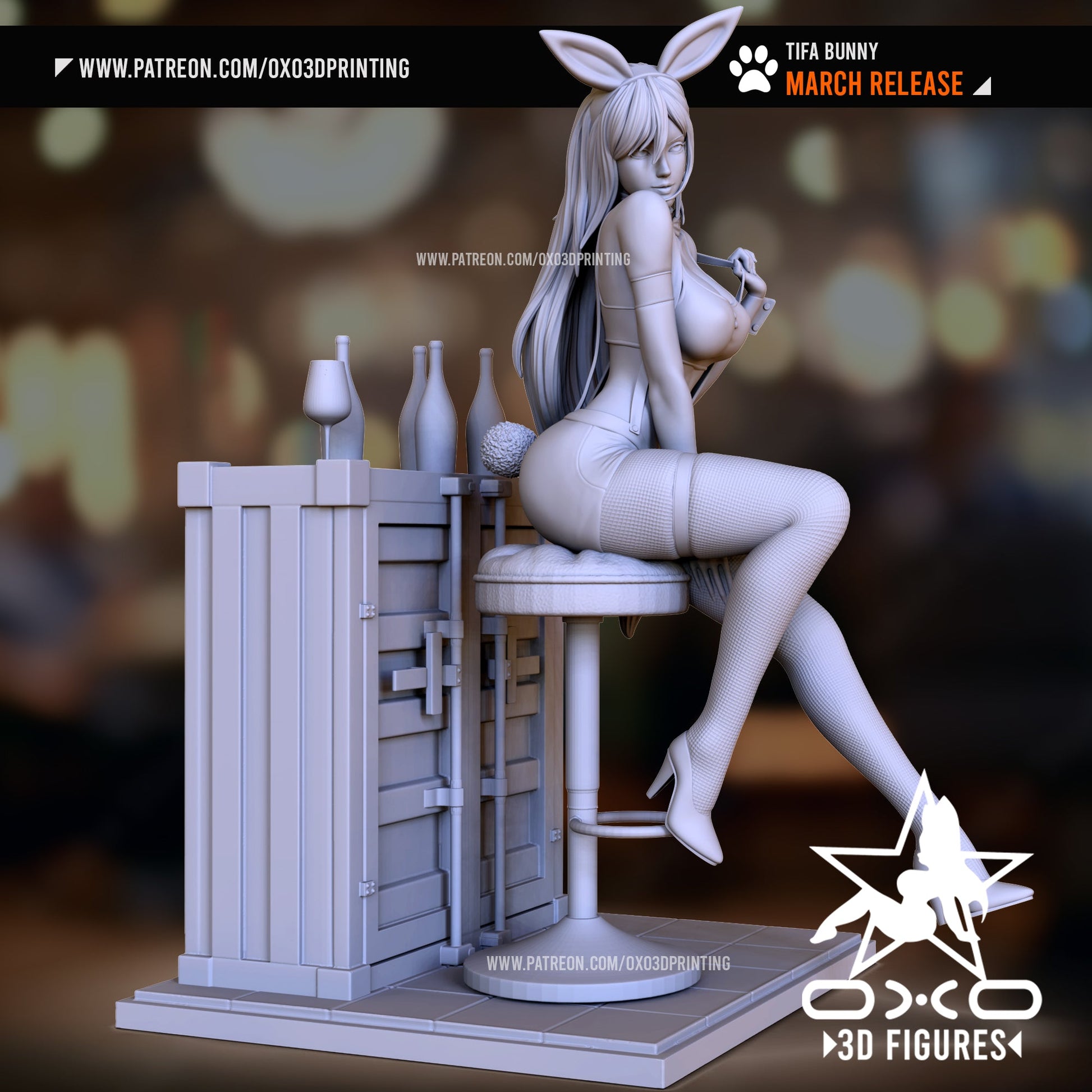 Tifa Bunny - OXO3D - Dark Forge Arts