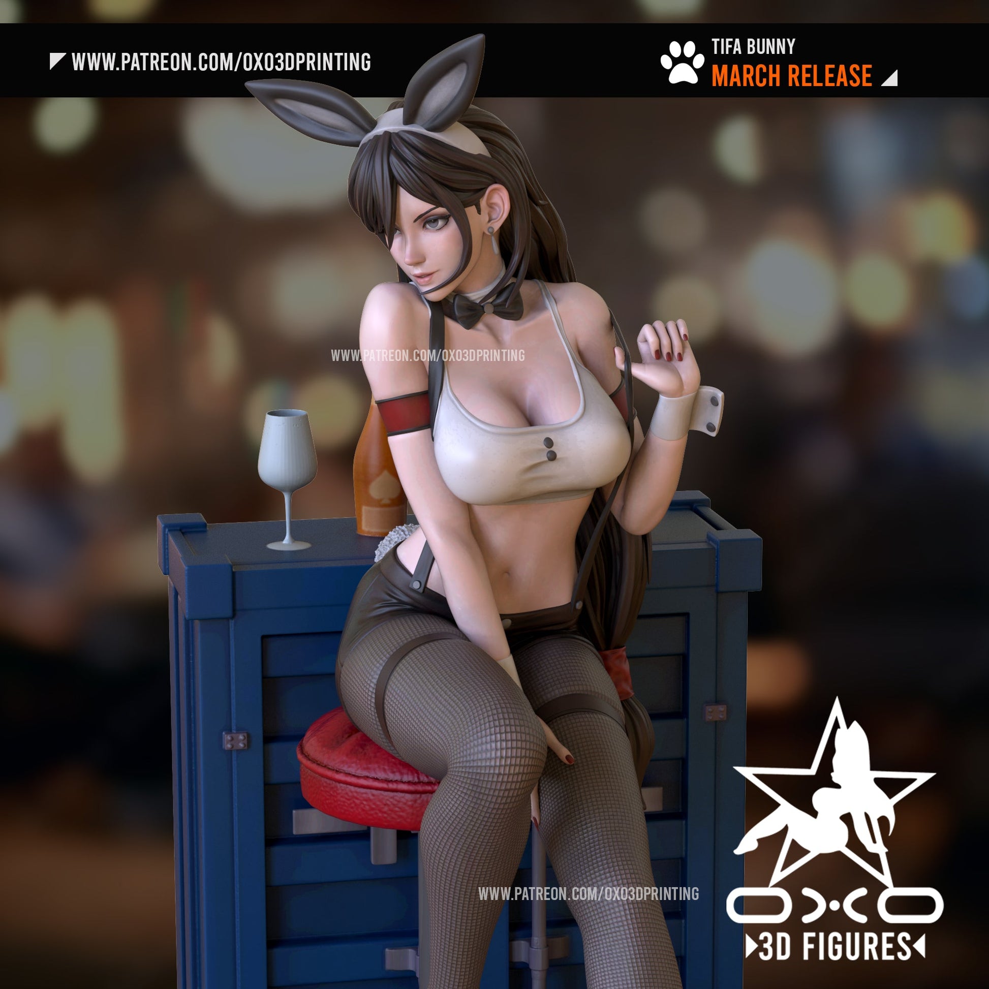 Tifa Bunny - OXO3D - Dark Forge Arts