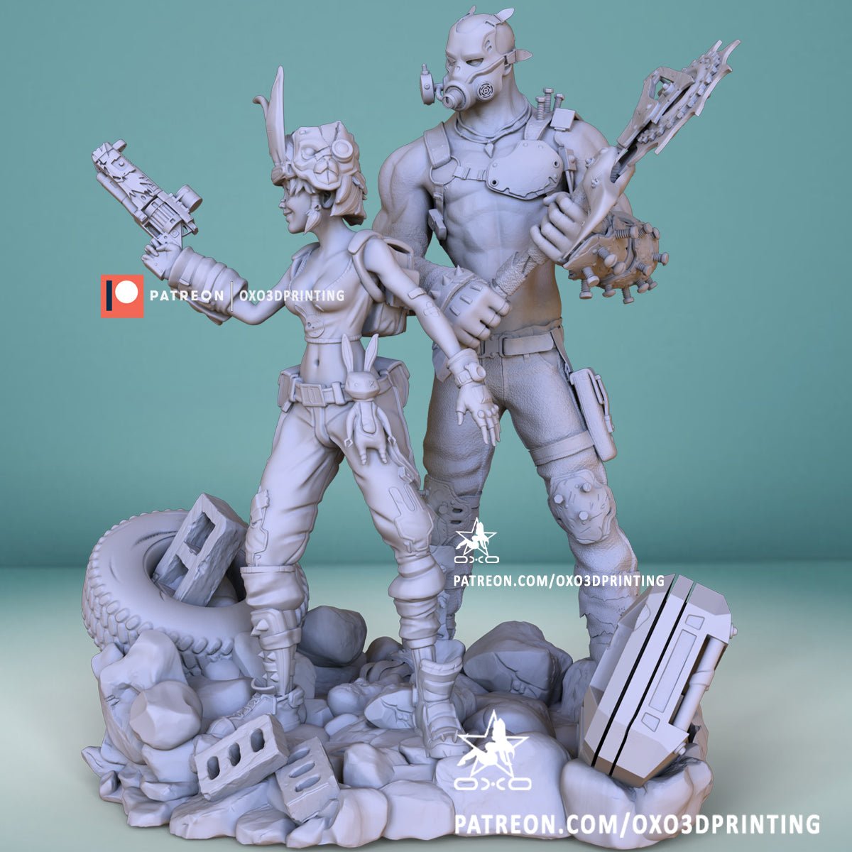 Tiny Tina and Krieg - OXO3D - Dark Forge Arts