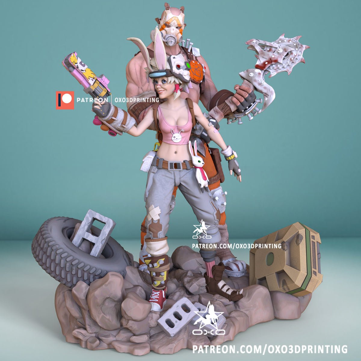 Tiny Tina and Krieg - OXO3D - Dark Forge Arts