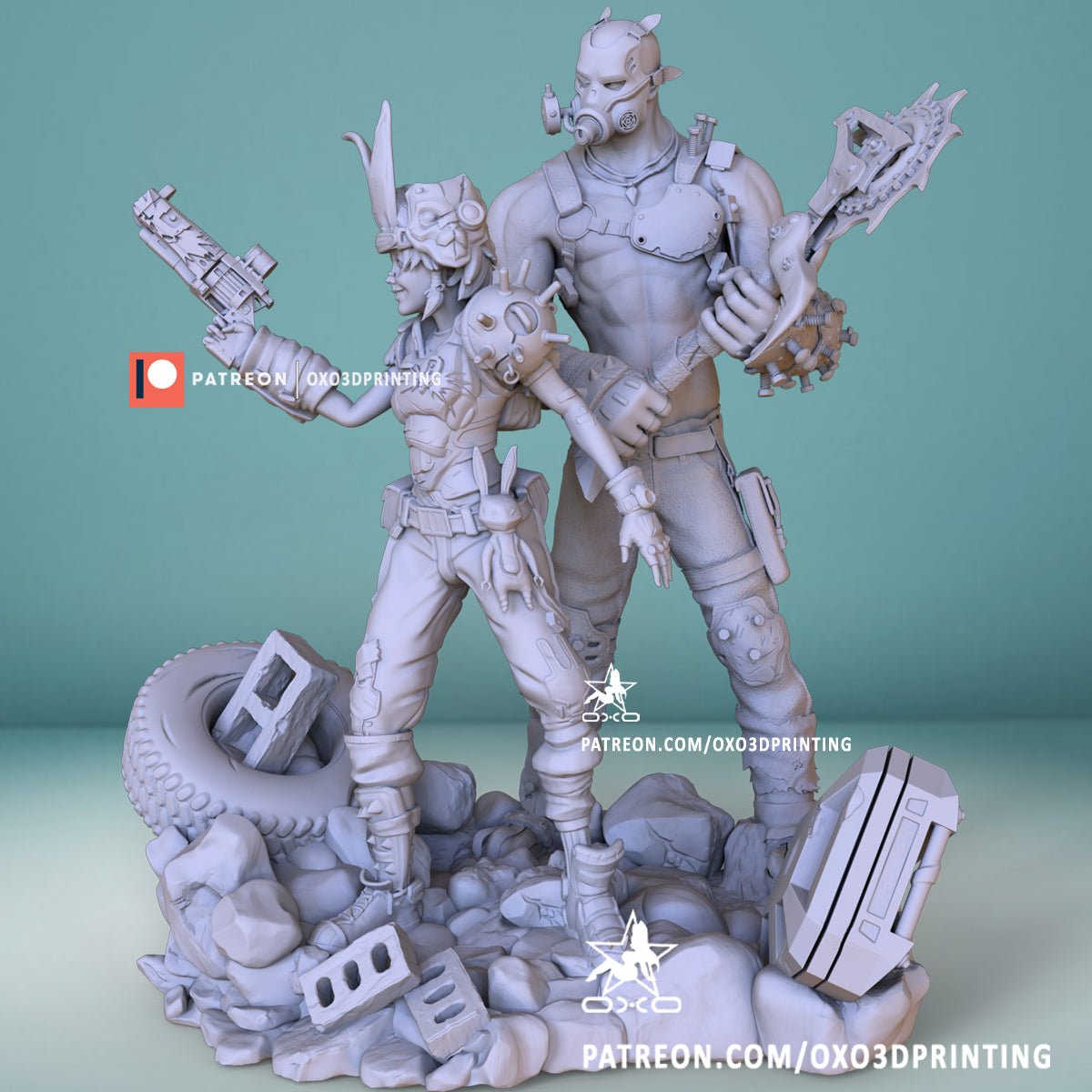 Tiny Tina and Krieg - OXO3D - Dark Forge Arts