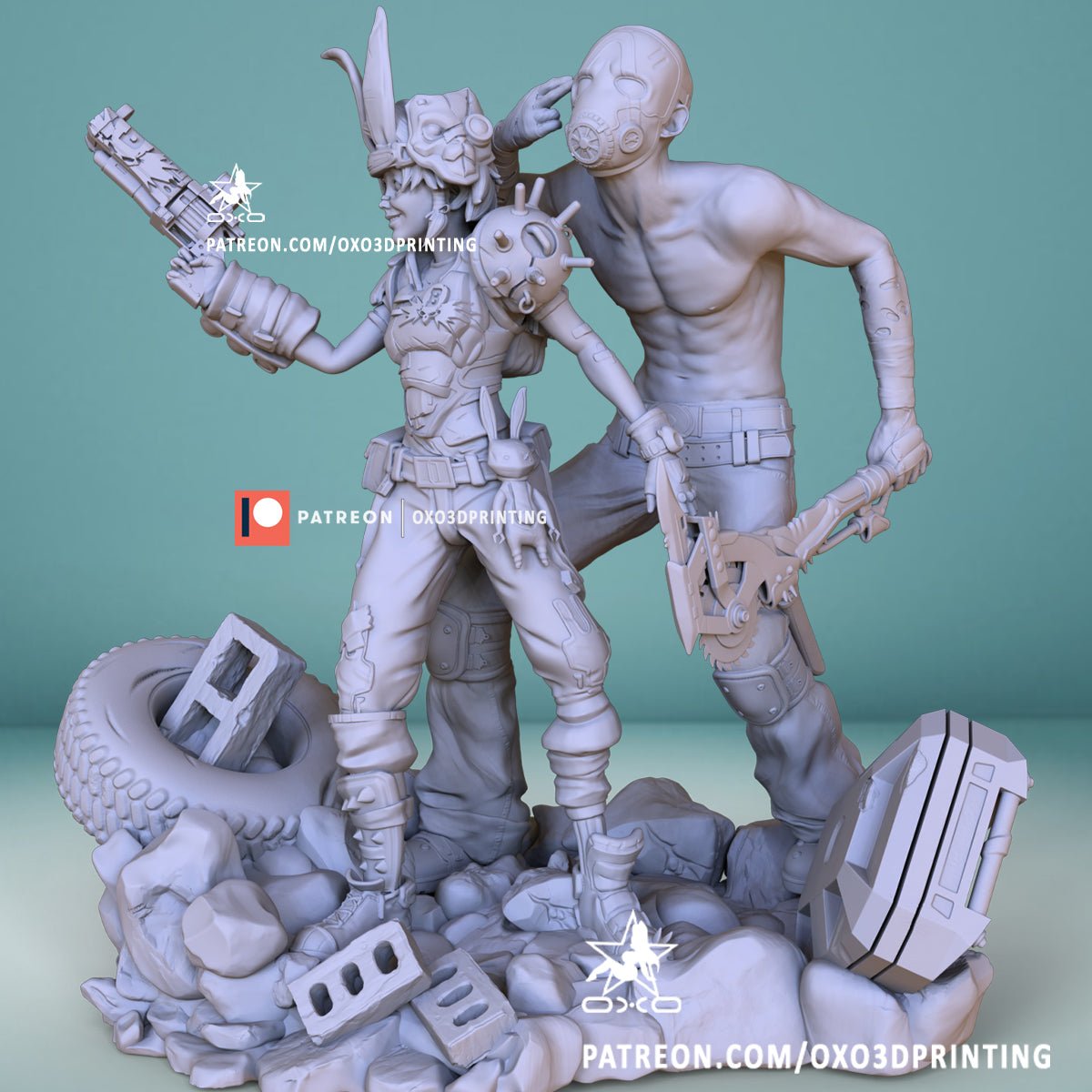 Tiny Tina and Psycho - OXO3D - Dark Forge Arts