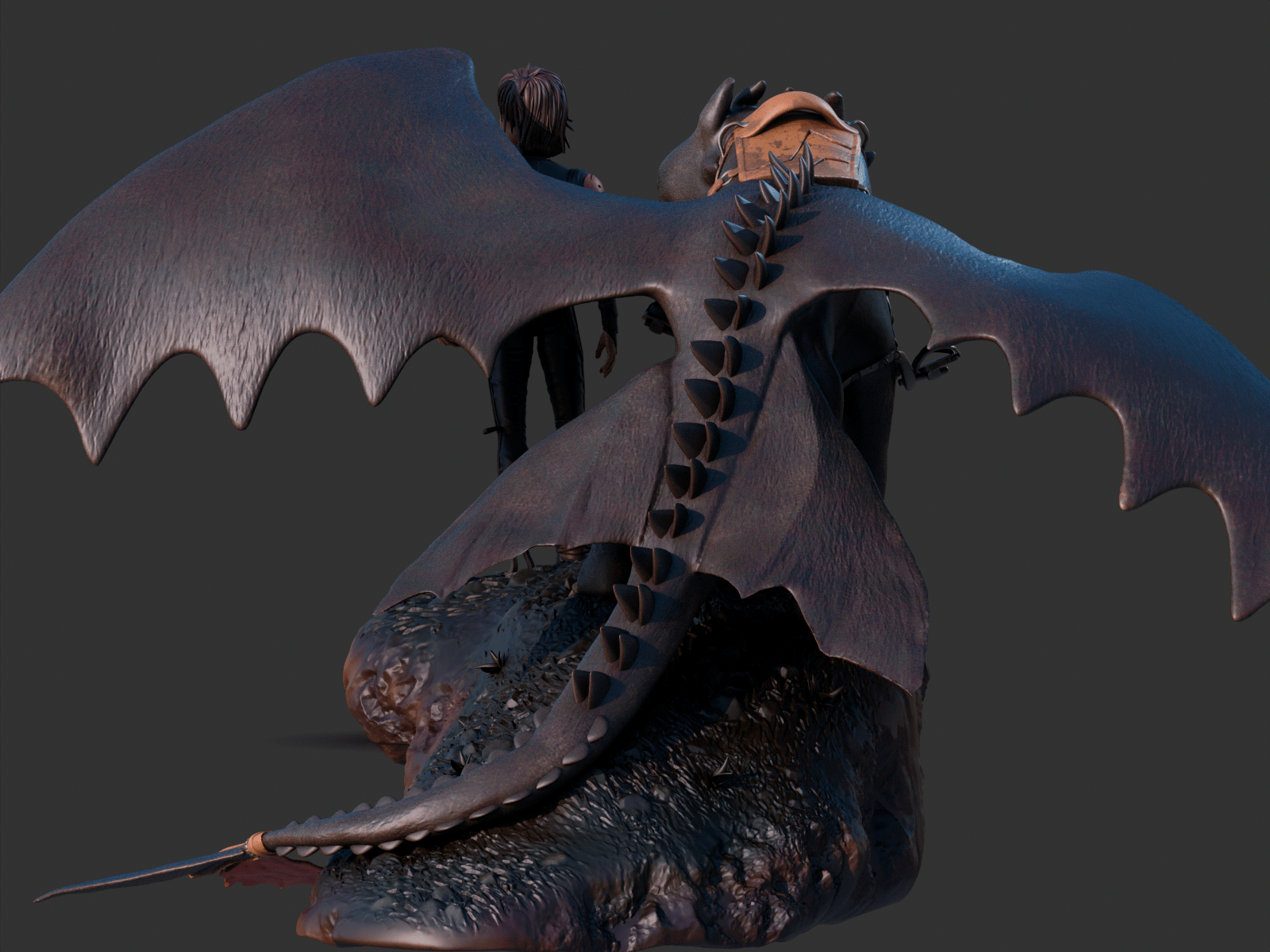 Toothless and Hiccup - CA 3D Studios - Dark Forge Arts