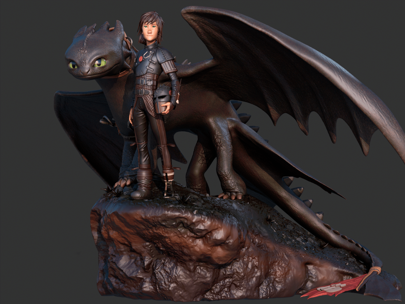 Toothless and Hiccup - CA 3D Studios - Dark Forge Arts