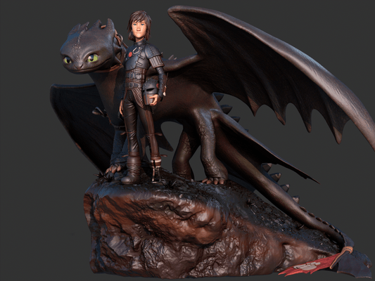 Toothless and Hiccup - CA 3D Studios - Dark Forge Arts