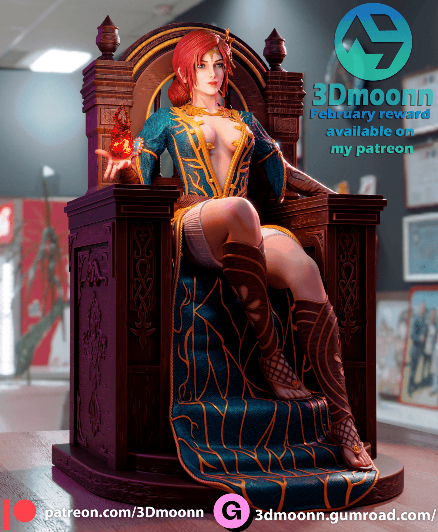 Triss Merigold - 3DMoonn - Dark Forge Arts