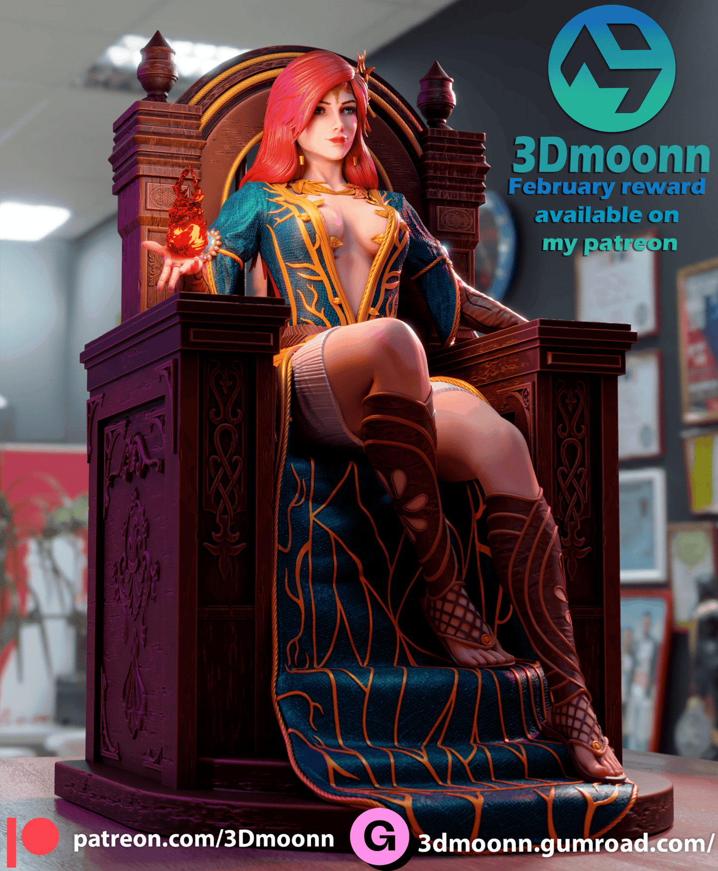 Triss Merigold - 3DMoonn - Dark Forge Arts