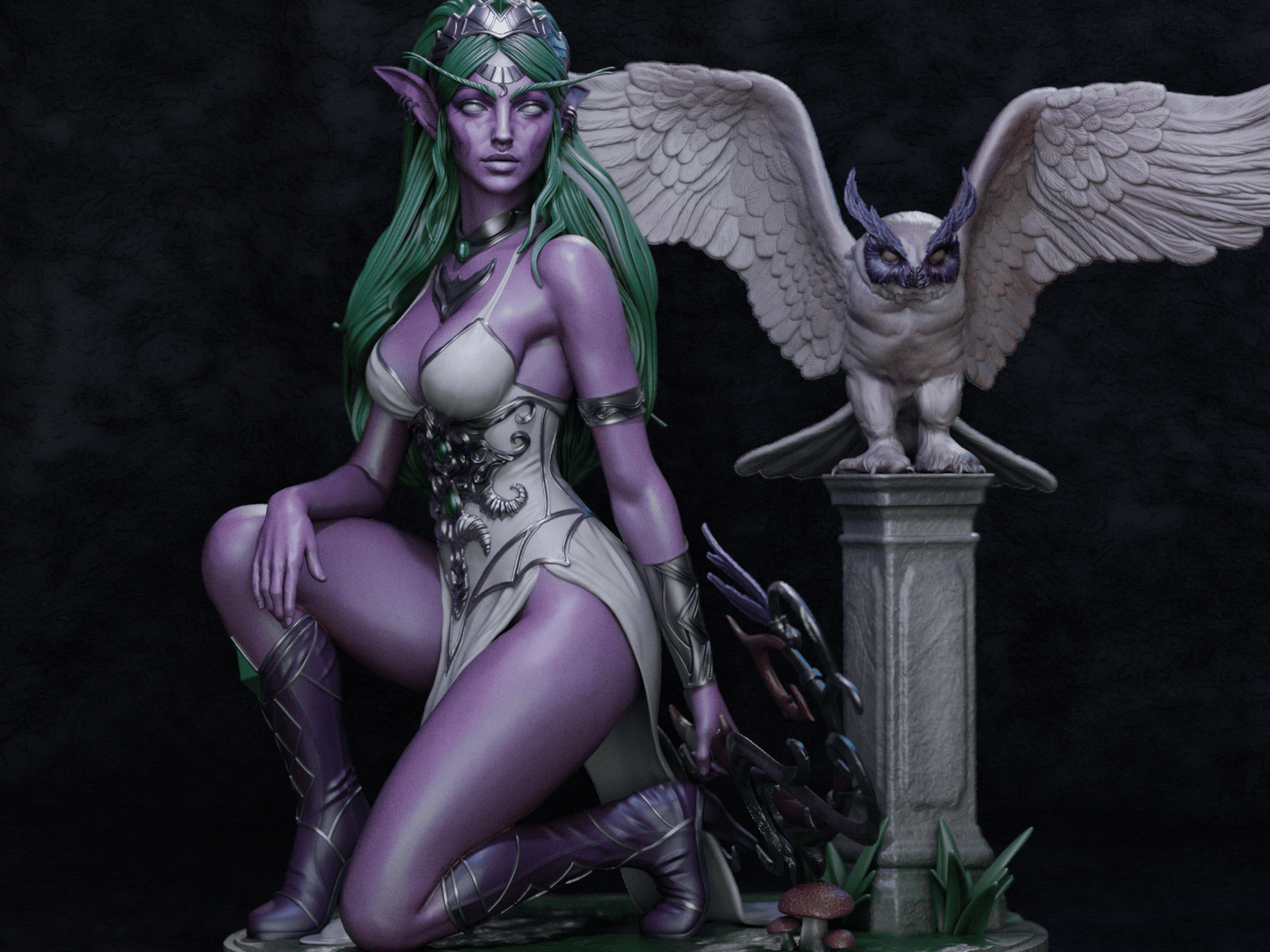Tyrande Whisperwind - CA 3D Studios - Dark Forge Arts