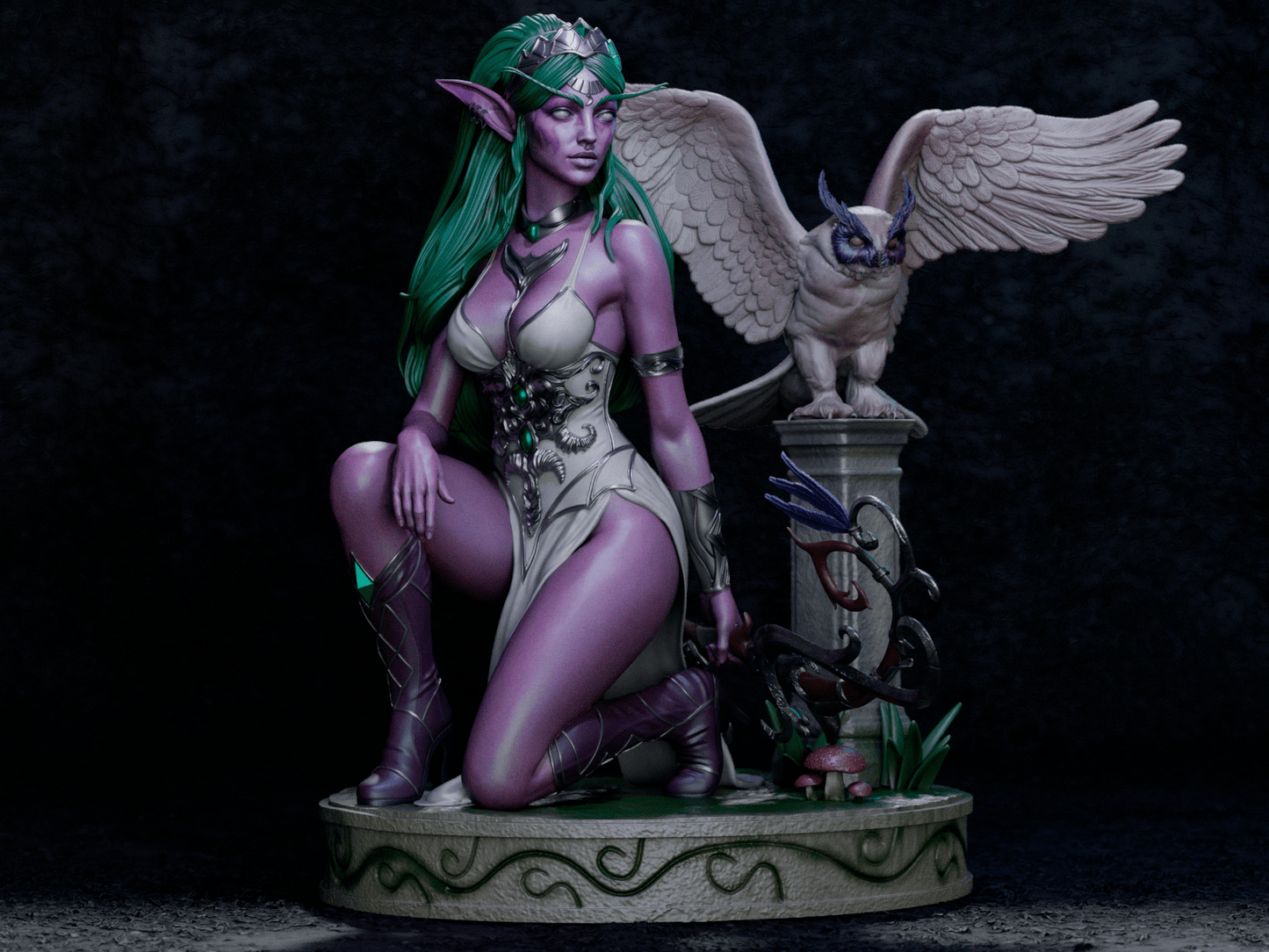 Tyrande Whisperwind - CA 3D Studios - Dark Forge Arts