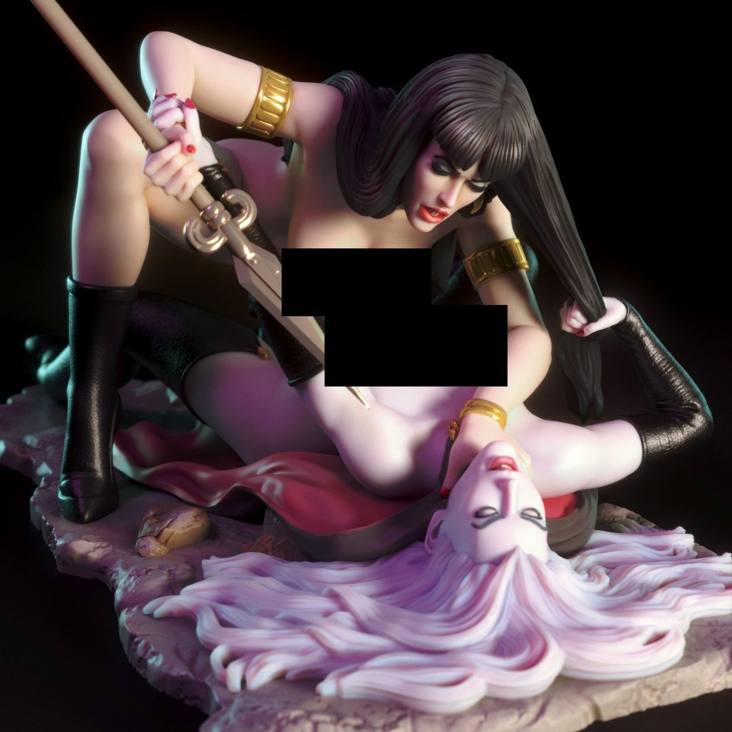 Vampirella Vs Lady Death - Torrida Minis - Dark Forge Arts