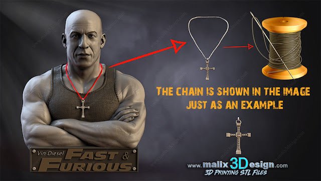 Vin Diesel Bust - Sanix3D - Dark Forge Arts