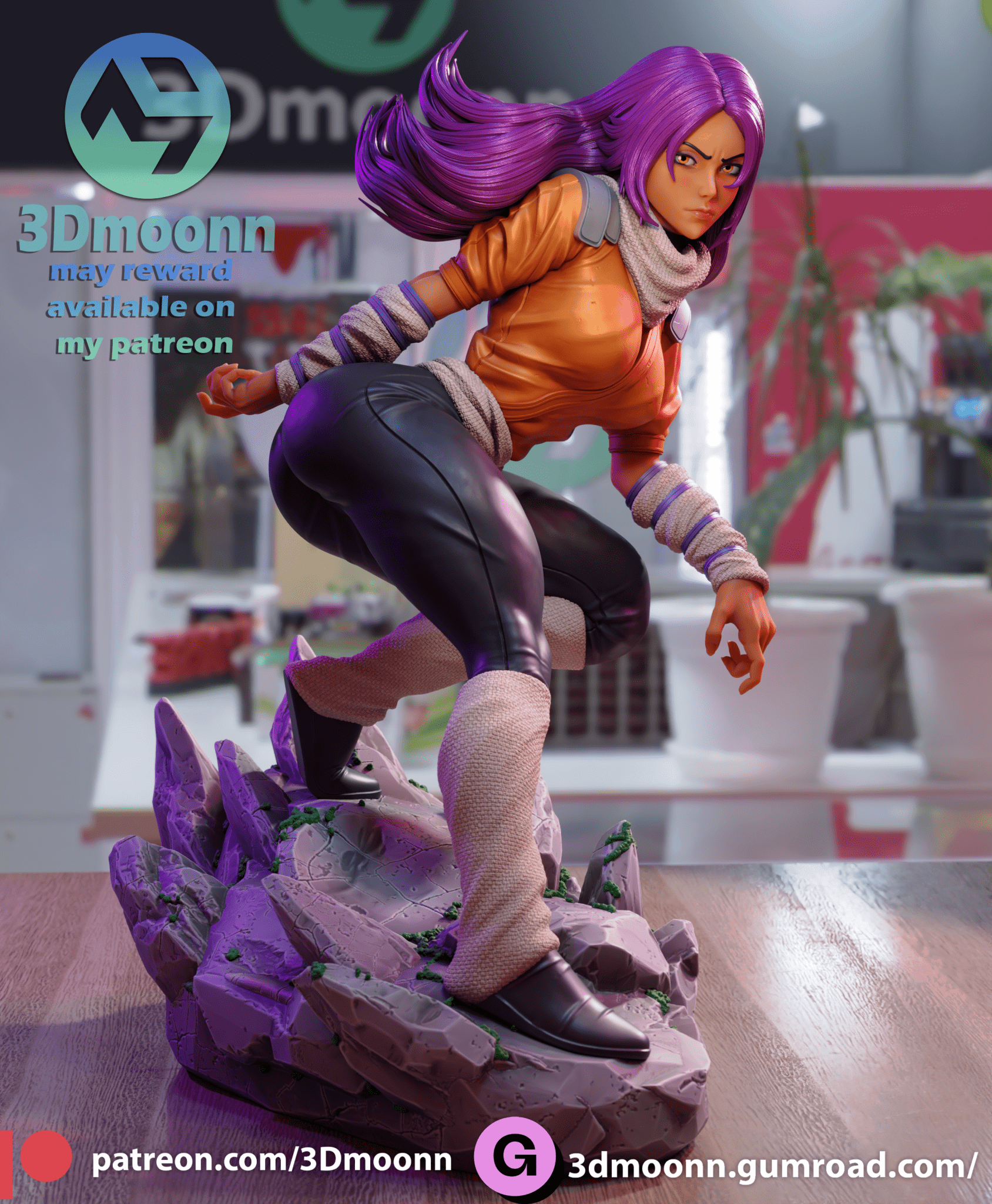 Yoruichi - 3DMoonn - Dark Forge Arts