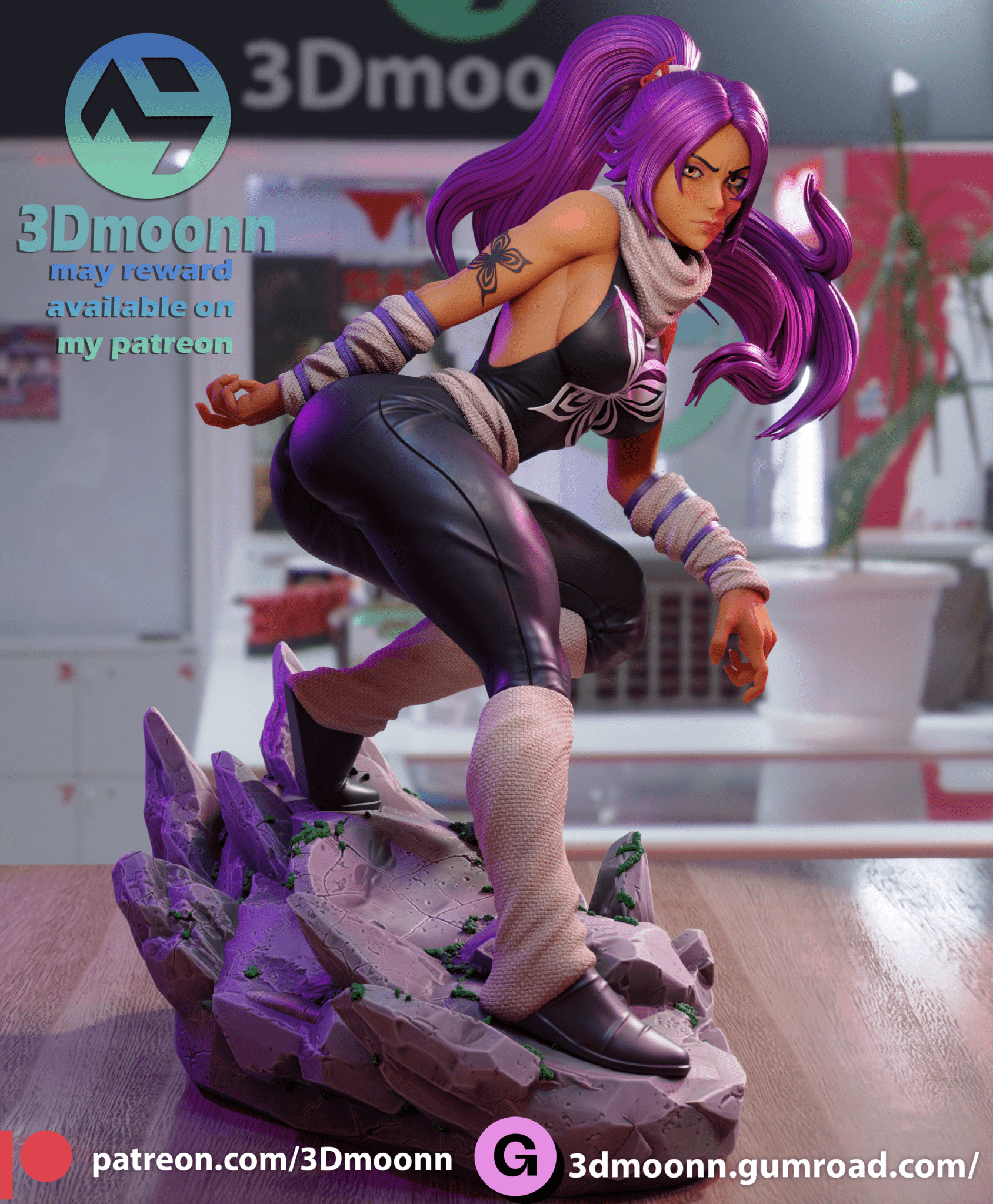 Yoruichi - 3DMoonn - Dark Forge Arts