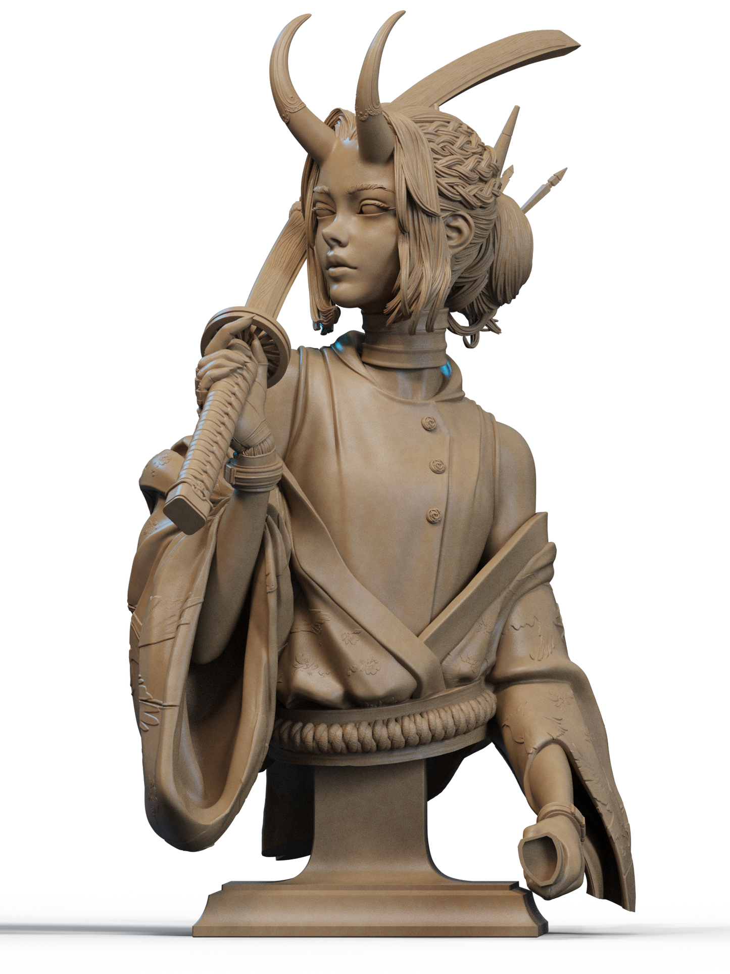 Estatua y miniatura de pin-up