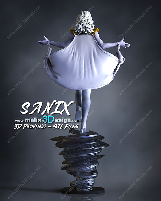Estatua y miniatura de pin-up