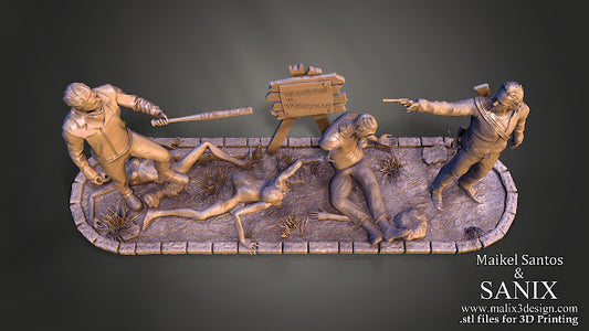 Estatua y miniatura de pin-up