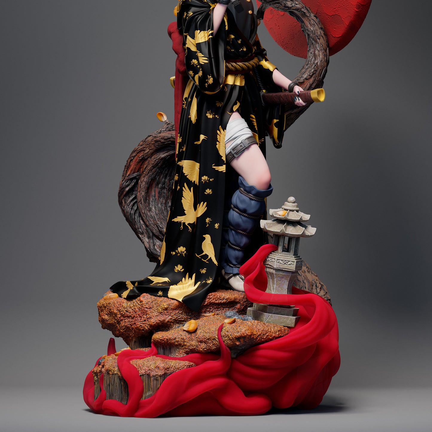 Estatua y miniatura de pin-up