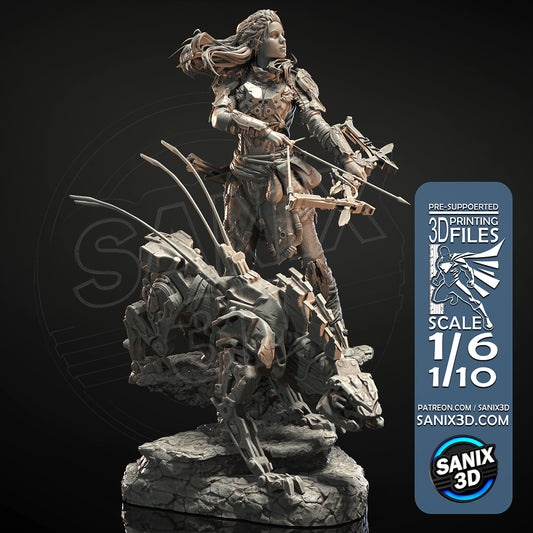 Estatua y miniatura de pin-up