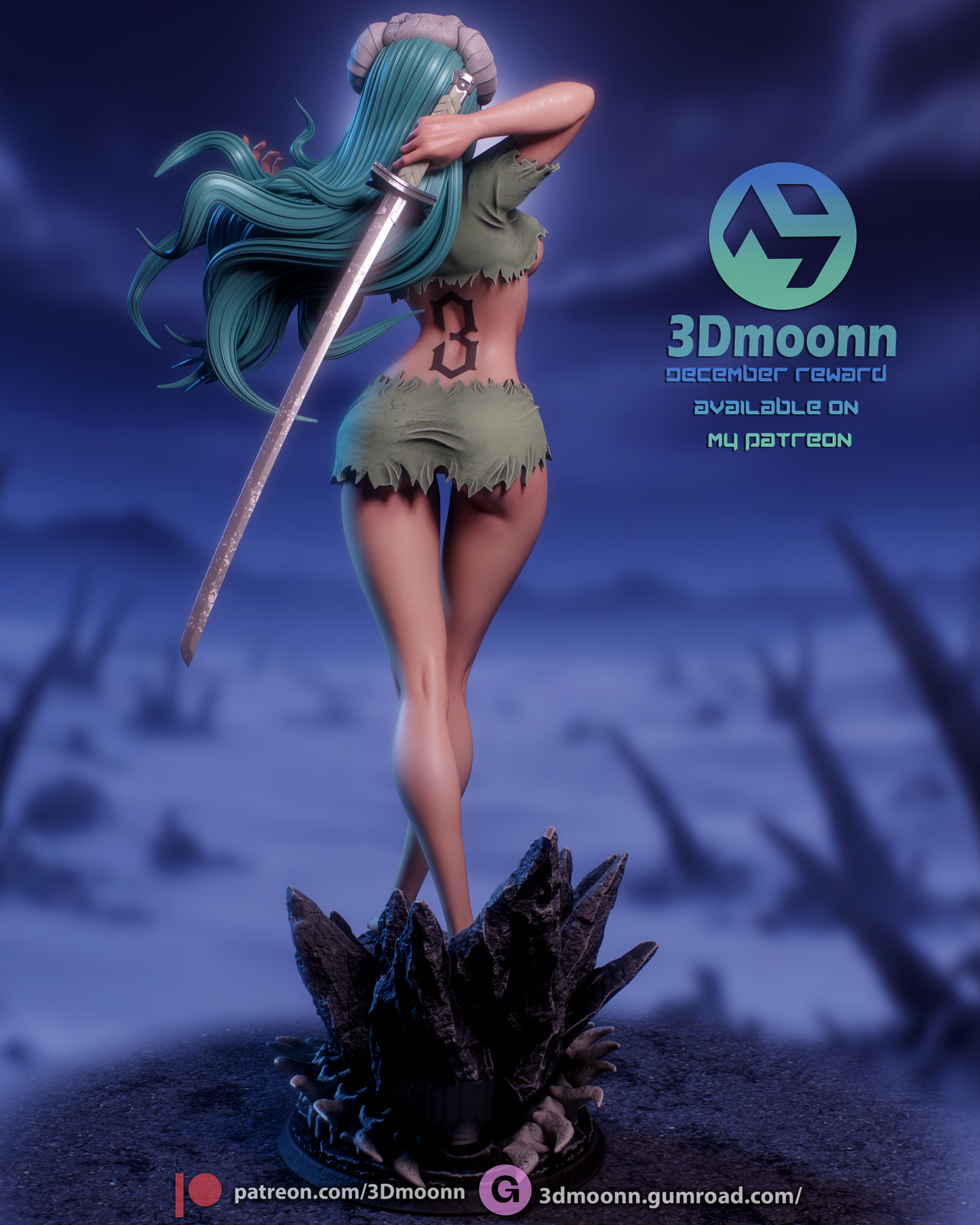 Nellien Tu - 3DMOONN -NSFW Painted-20cm (No base)