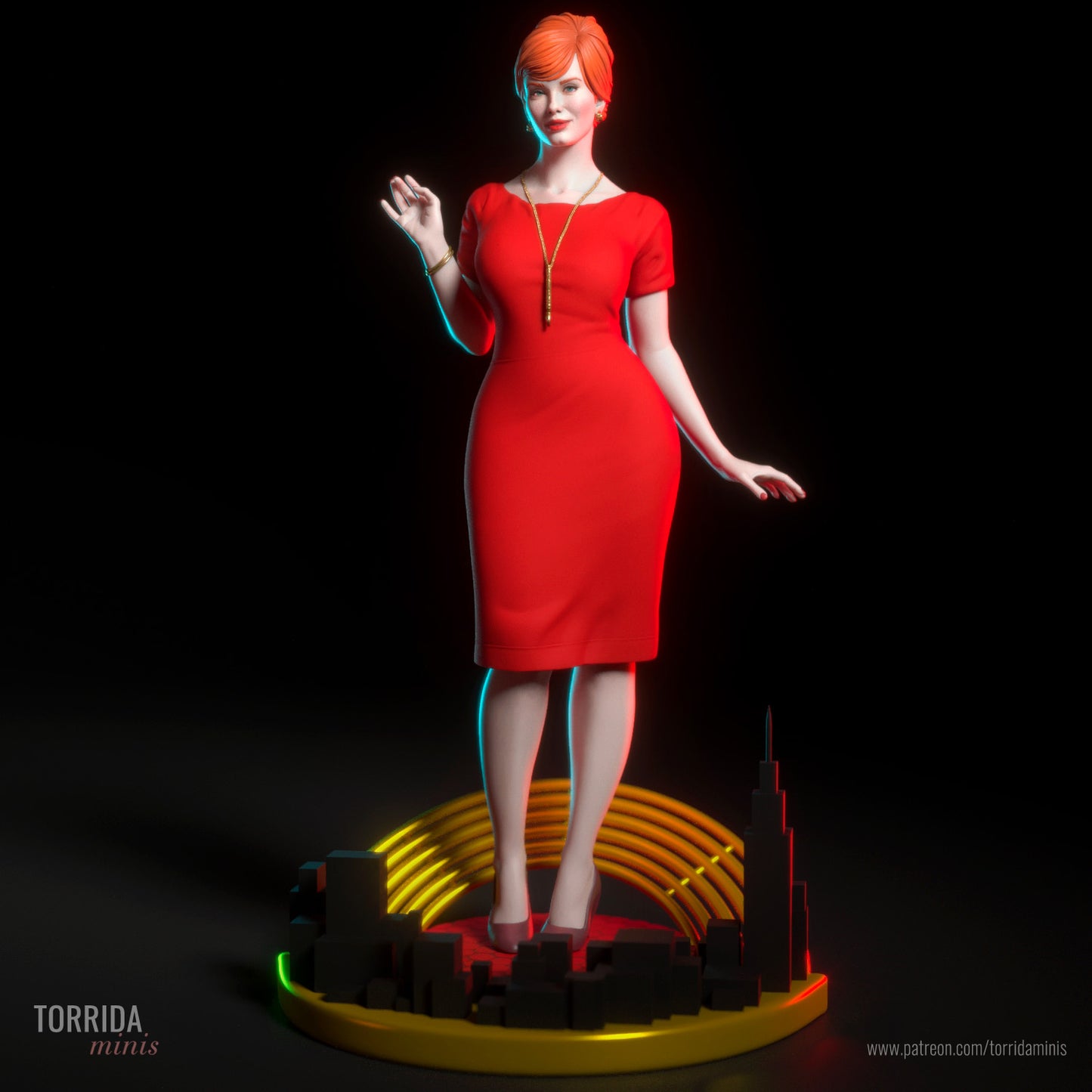 Estatua y miniatura de pin-up