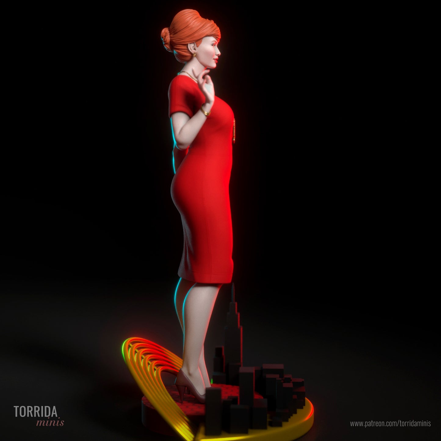 Estatua y miniatura de pin-up