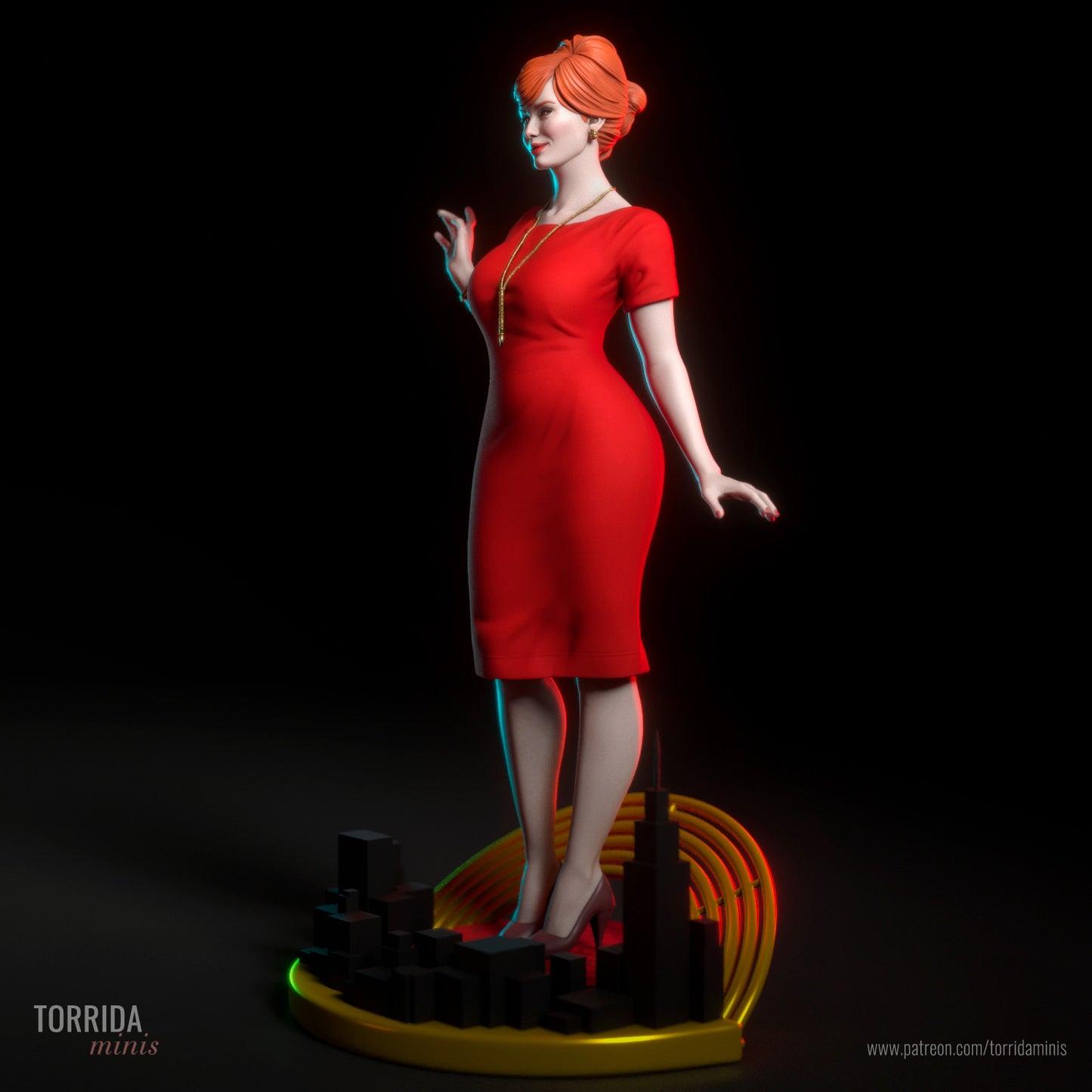 Estatua y miniatura de pin-up