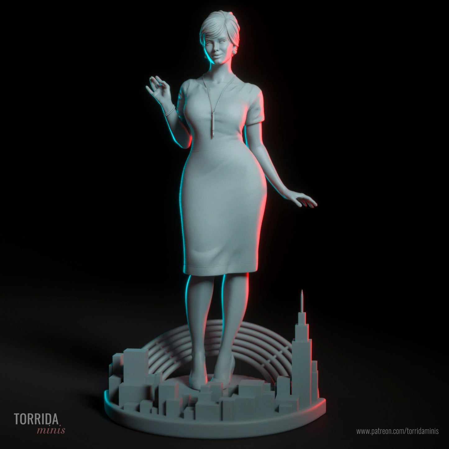 Estatua y miniatura de pin-up