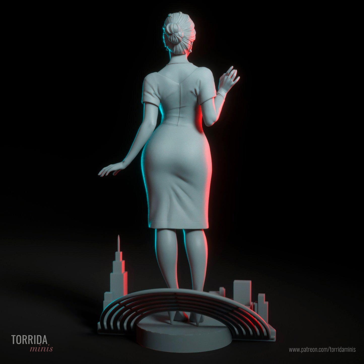 Estatua y miniatura de pin-up
