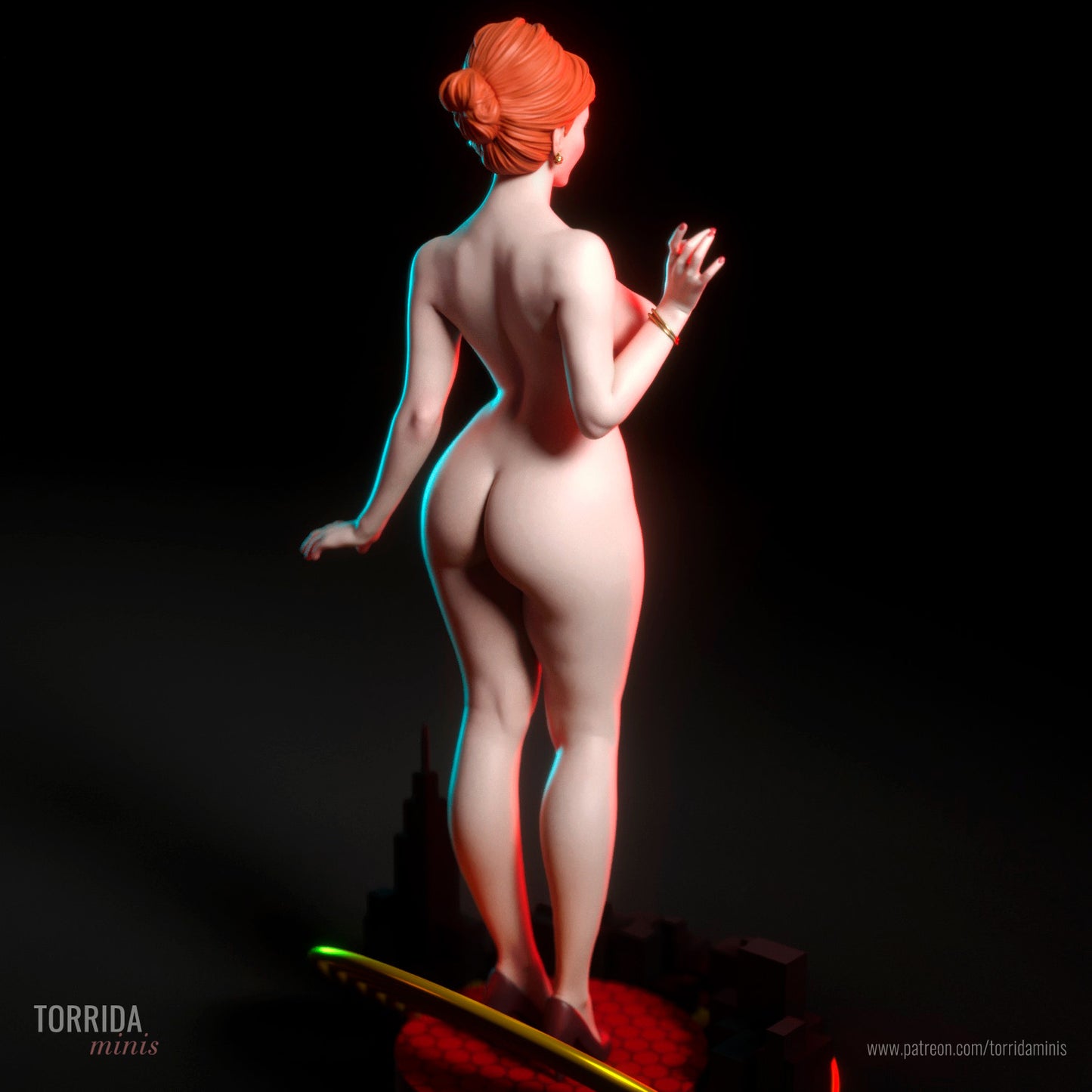 Estatua y miniatura de pin-up