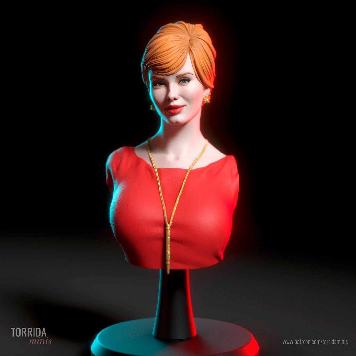 Estatua y miniatura de pin-up