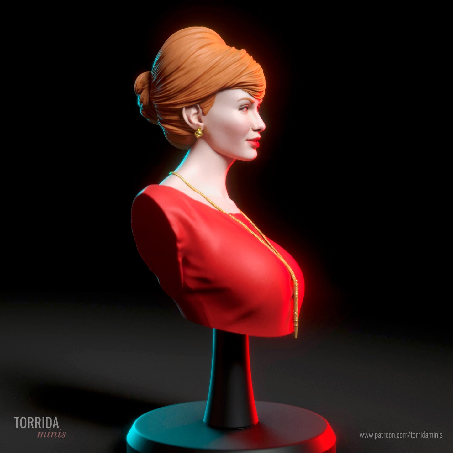 Estatua y miniatura de pin-up