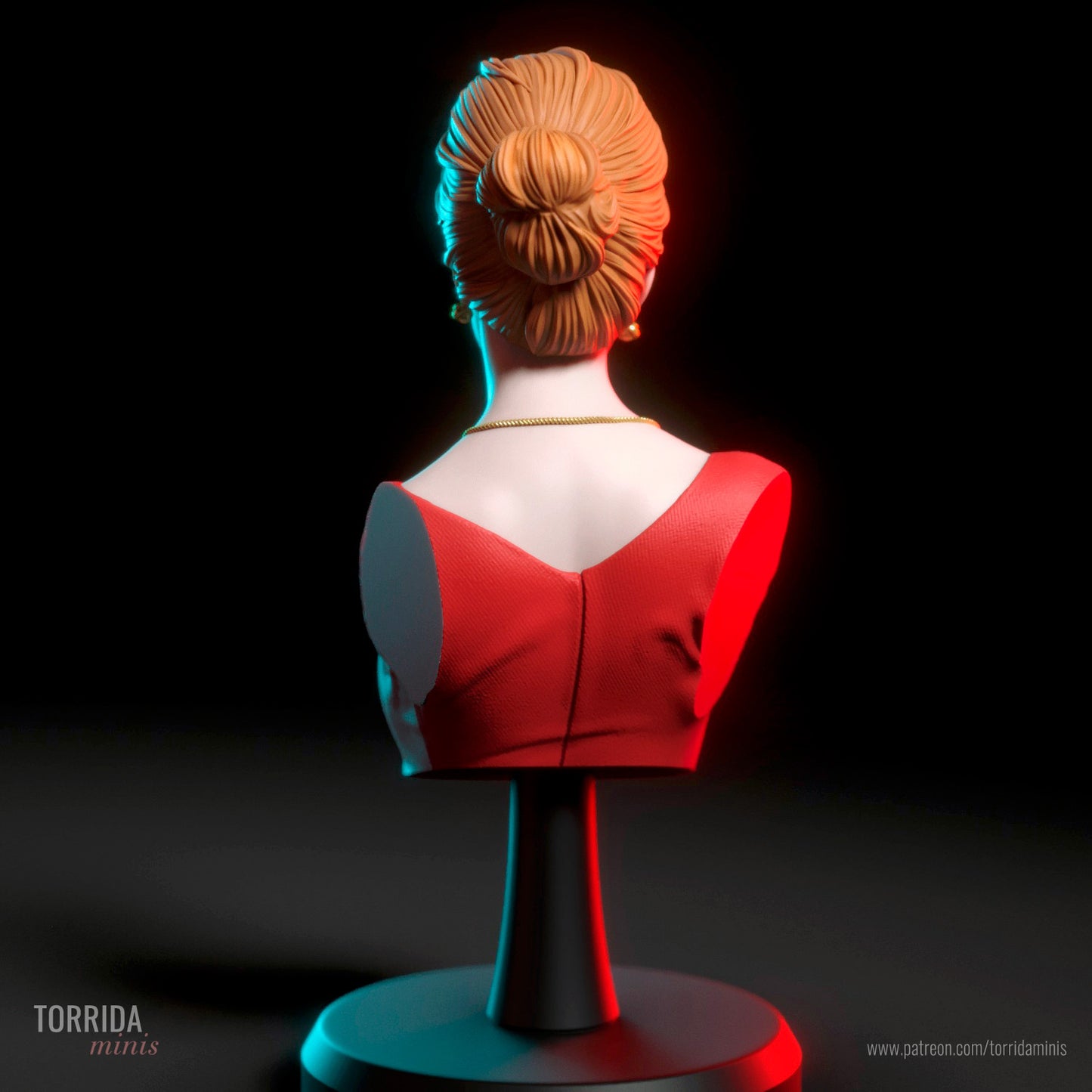 Estatua y miniatura de pin-up